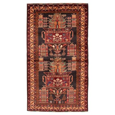 Teimani Black Rug 3'7" x 6'7" - 3'7 x 6'7