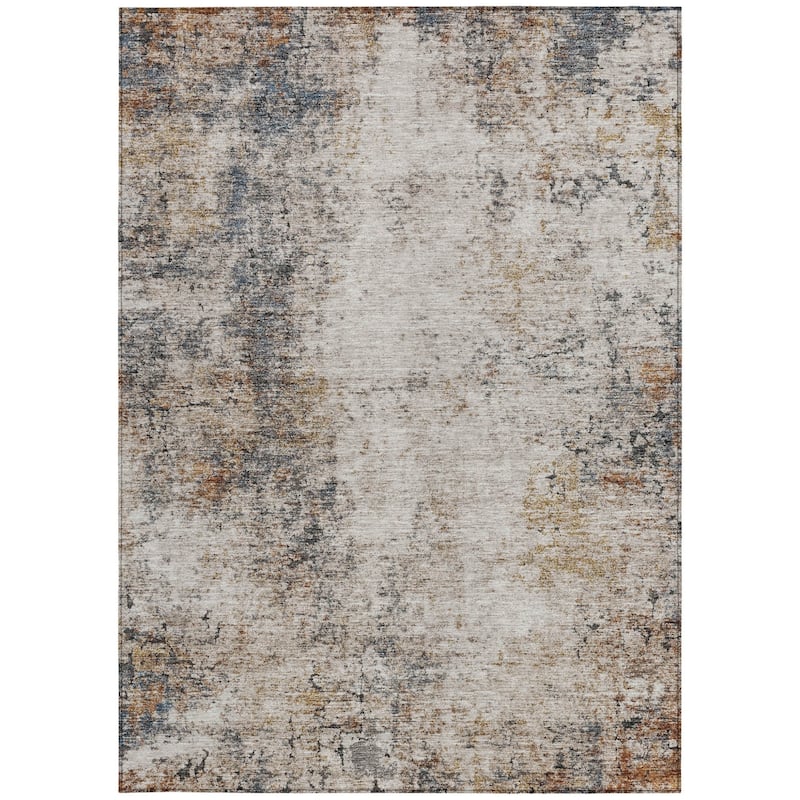 HomeRoots Abstract Transitional Rectangle Outdoor Rug
