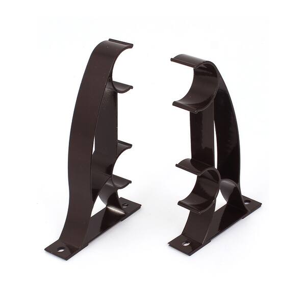 Shop 2pcs Self Lock Double 1 Dia Drapery Curtain Rod Ceiling