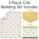 preview thumbnail 2 of 4, Sweet Jojo Designs White and Yellow Boho Sun Boy, Girl, Unisex/Gender Neutral 3pc Nursery Crib Bedding Set - Bohemian Celestial
