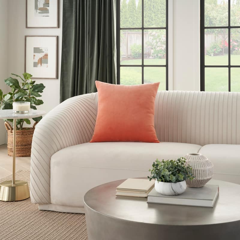 Mina Victory Sofia Solid Throw Pillow