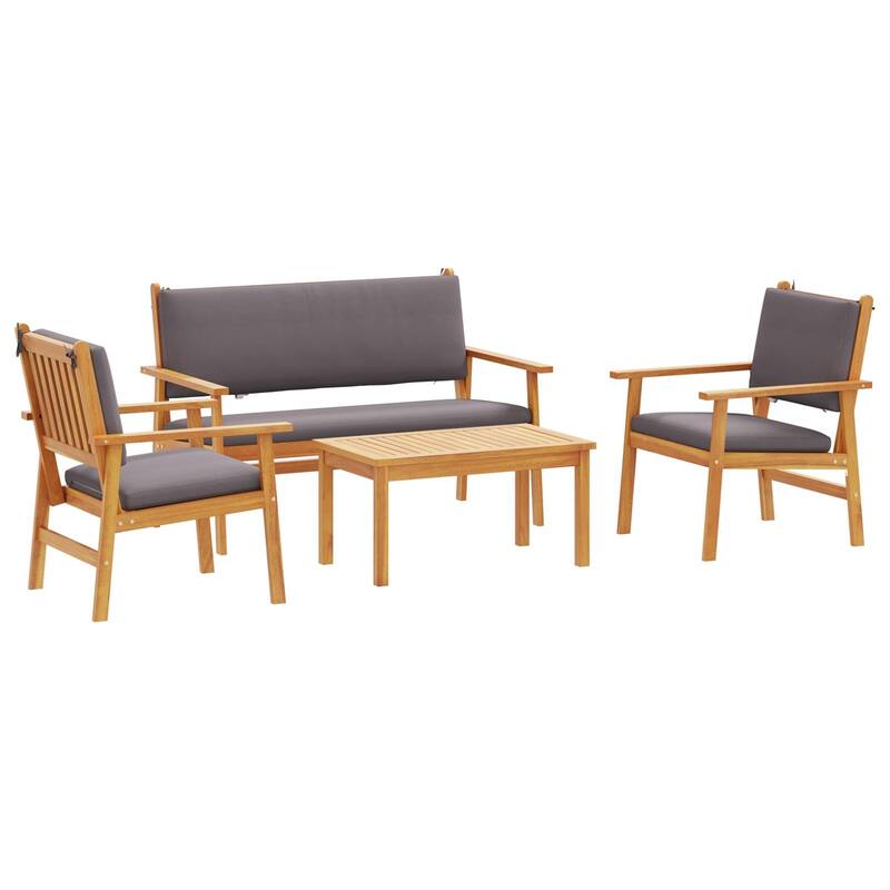 vidaXL 3/4/5/6 Piece Garden Sofa/Dining/Bistro Set with Cushions Solid Wood Acacia