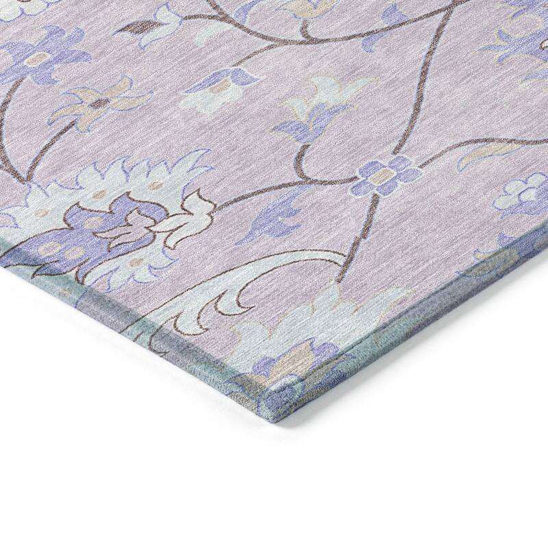 Machine Washable Indoor/ Outdoor Traditional Serena Chantille Rug