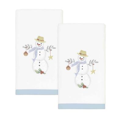 Avanti Linens Coastal Snowman 2-Pack Fingertip Towel Set - Fingertip Towel 2pk Set