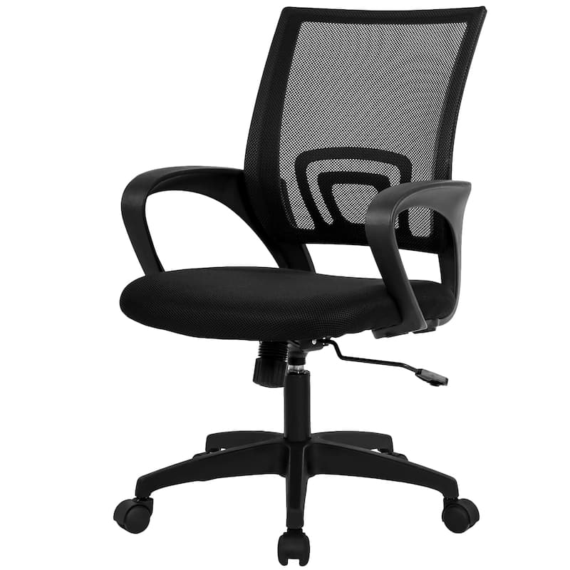 Sal Black Ergonomic Mesh Tilt Rocking Office Desk Chair by Furniture of America