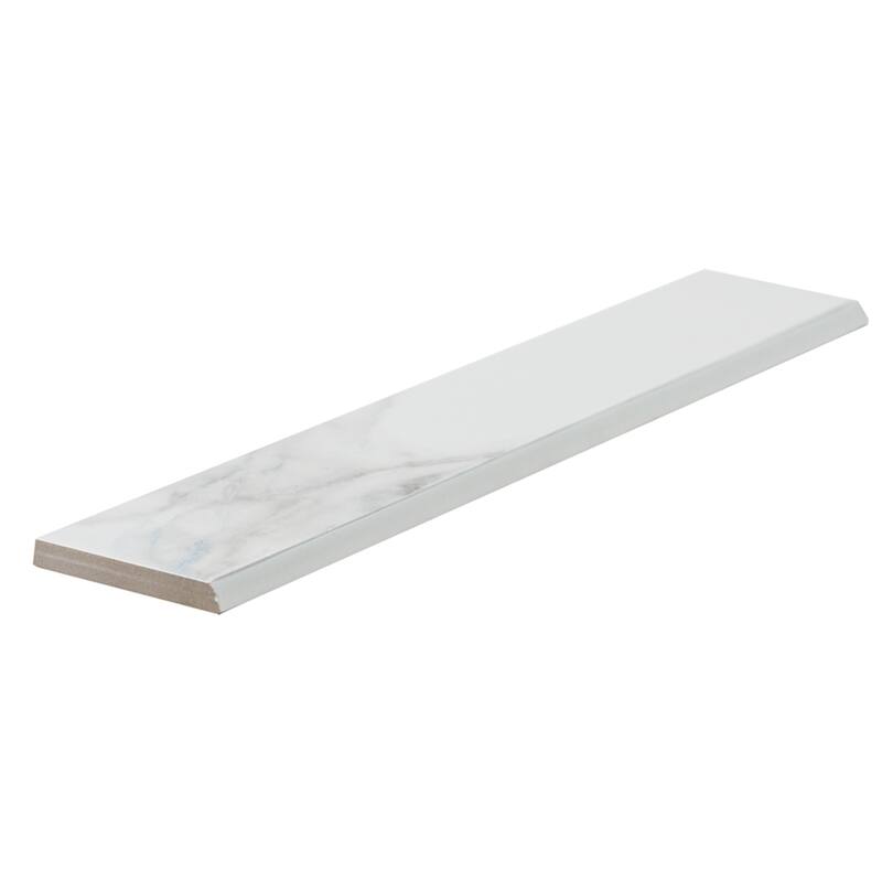 Minerva 2x10 Grey Polished Ceramic Bullnose Tile Trim
