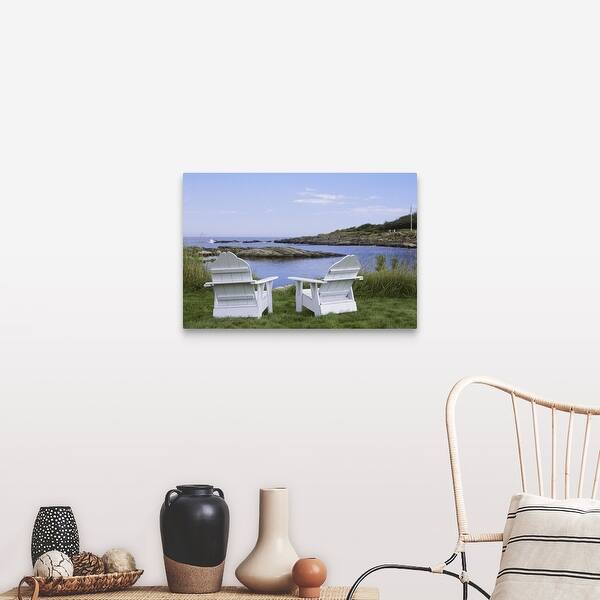 Shop Two Adirondack Chairs Overlooking Ocean York Canvas Wall
