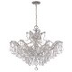 preview thumbnail 2 of 1, Maria Theresa 6 Light Clear Crystal Chrome Chandelier - 27'' W x 20'' H
