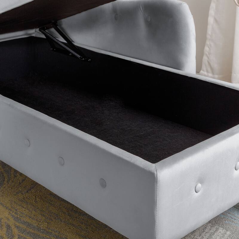 Velvet Chaise Lounge Indoor with Pillow