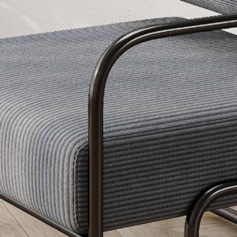 Iron Corduroy Sofa Chair,Lazy Individual Chair, Balcony Leisure Chair