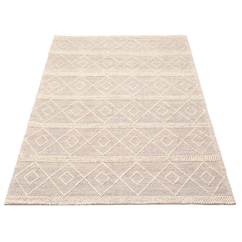 ECARPETGALLERY Braid weave Sienna Cream Wool Rug - 4'11 x 8'0