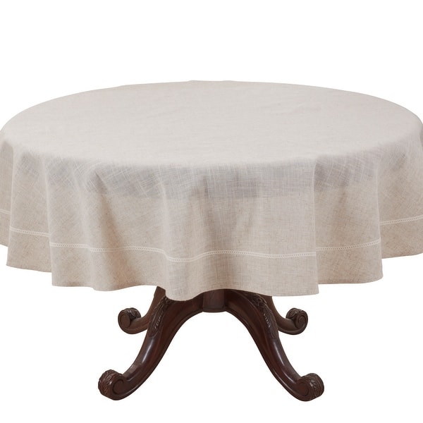 Solid Table Linen Timeless Solid Linen-Blend Tablecloth with Subtle Texture for Everyday ...