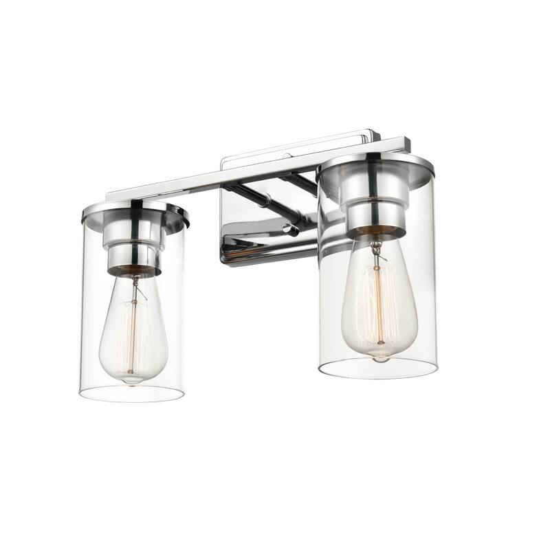 Millennium Lighting Verlana 2-Light Bathroom Vanity Fixture in Multiple Finishes with Clear Glass Shades