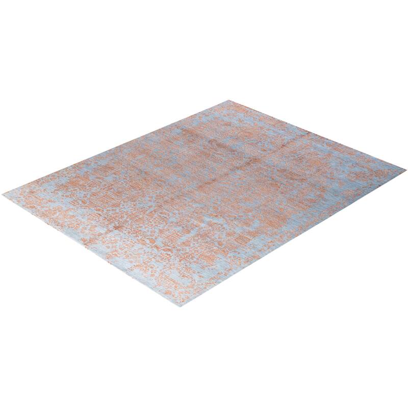 Ikat One-of-a-Kind Handmade Area Rug - Gold, 7' 10" x 10' 1" - 7' 10" x 10' 1"