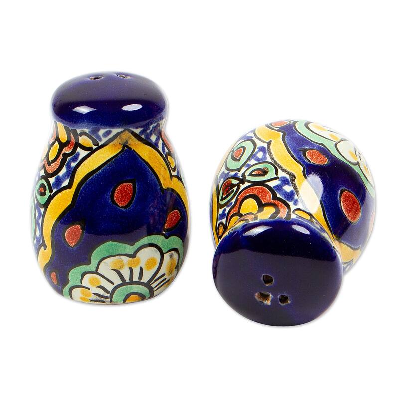 Novica Handmade Hidalgo Fiesta Ceramic Salt And Pepper Shakers (Pair)