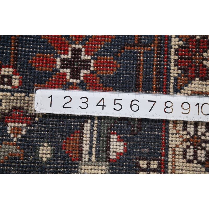 Geometric Red Heriz Serapi Oriental Area Rug Handmade Wool Carpet - 8'10"x 12'0"