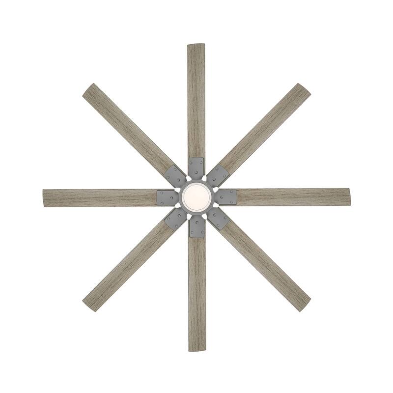 Renegade Indoor and Outdoor 8-Blade Smart Ceiling Fan 52in with 3000K LED Light Kit and Remote Control with Wall Cradle - 52