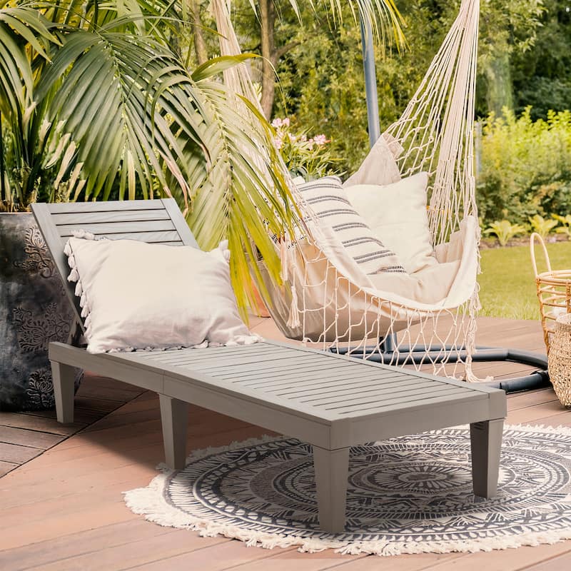 Costway Patio Lounge Chair Chaise Recliner Weather Resistant