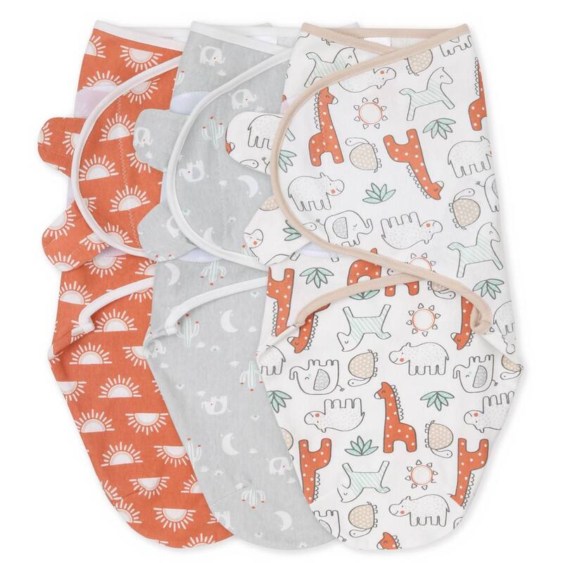 The Peanutshell Desert Safari Swaddles, 3-Pack, Medium/Large
