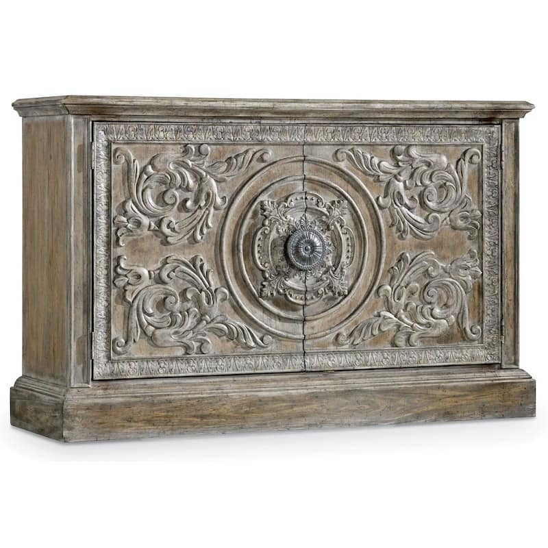 Hooker Furniture Melange 60" Wide Old World Antique Carved Front