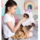 preview thumbnail 6 of 4, DolliBu Brown Bear with Red Plaid Hoodie Unicorn Plush Stuffed Animal - 10 inches