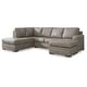 preview thumbnail 12 of 16, Signature Design by Ashley Amuleto Brown 2-Piece Sectional with Chaise - 124"W x 86"D x 40"H