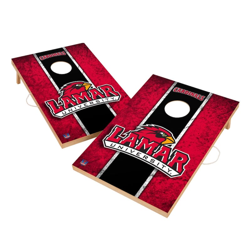 Vintage Lamar University Cardinals Regulation 2x4 Cornhole Set