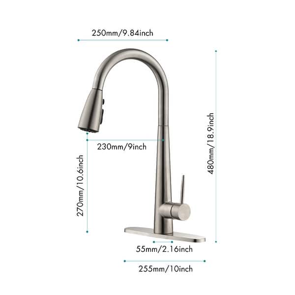 slide 2 of 24, High Arc Single Handle Kitchen and Bathroom Sink Faucet with Deck Plate
