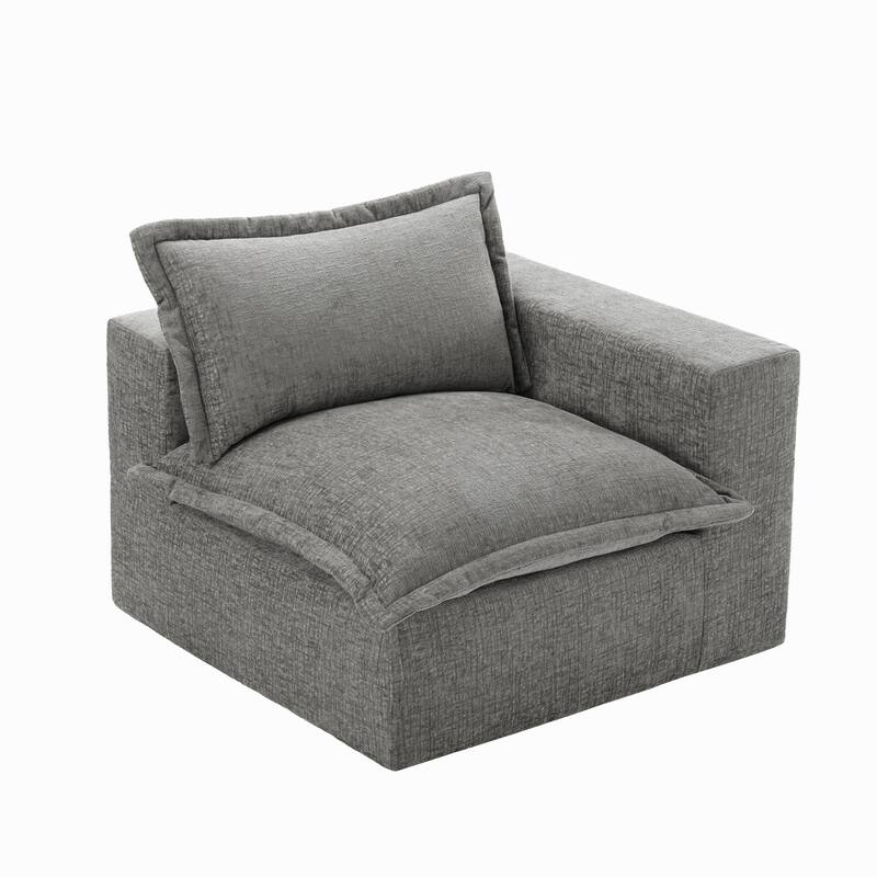 147.9'' W U-Shaped Modular Sectional Sofa Comfy Cloud Couch Chenille Sofa