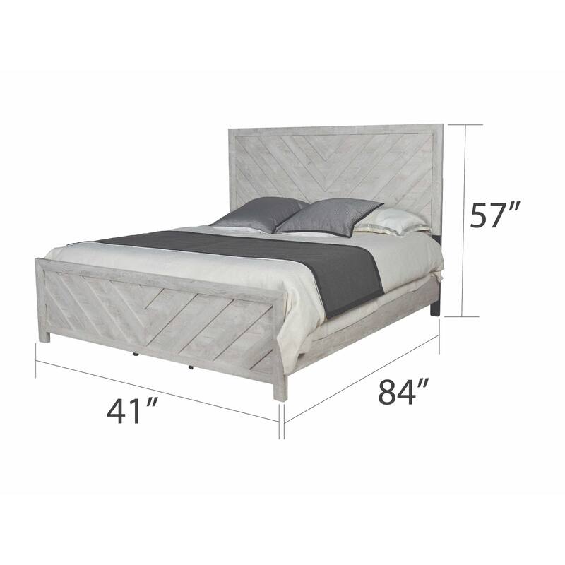 Twin Size Wood Modern Platform Bed with Headboard and Slat Support