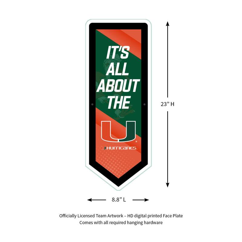 University of Miami Plug-in LED Lighted Sign