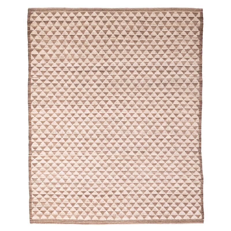 ECARPETGALLERY Hand-knotted Pak Finest Marrakesh Ivory Wool Rug - 9'7 x 11'5