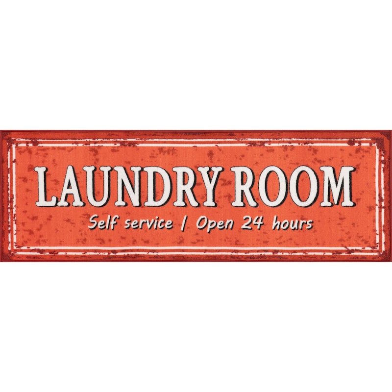 Nuloom Graphic Machine Washable Laundry Mat