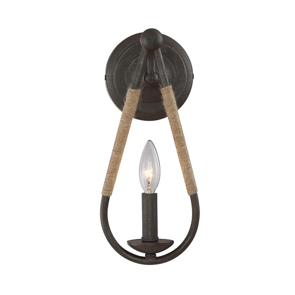 slide 2 of 3, Meridian M90002 Single Light 13" Tall Wall Sconce Rusty Nail