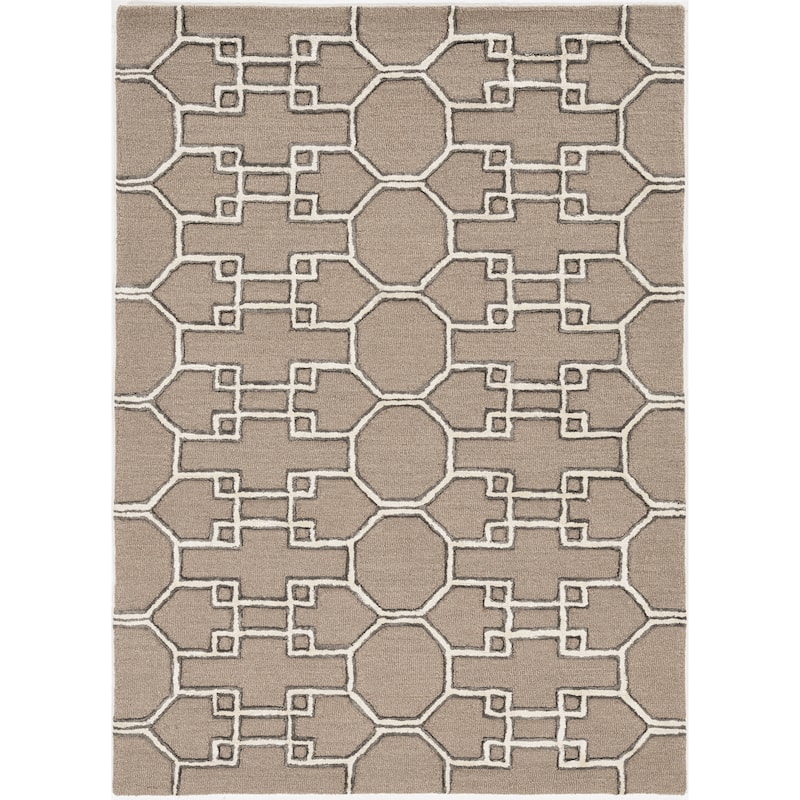 Libby Langdon Upton Asian Trellis Handtufted Wool Rug - 5' x 7'
