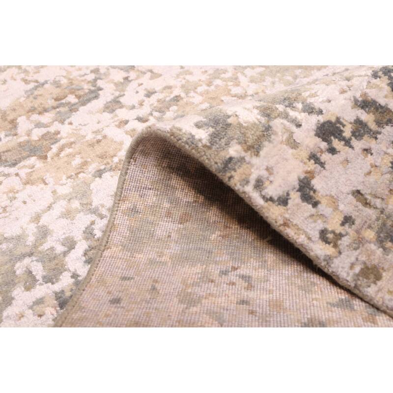 ECARPETGALLERY Hand-knotted Legacy Grey Silk, Wool Rug - 2'5 x 10'3