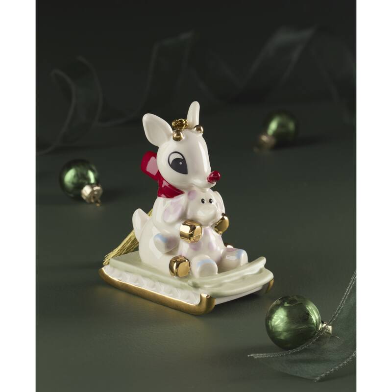 Lenox Rudolph with Misfit Elephant Ornament