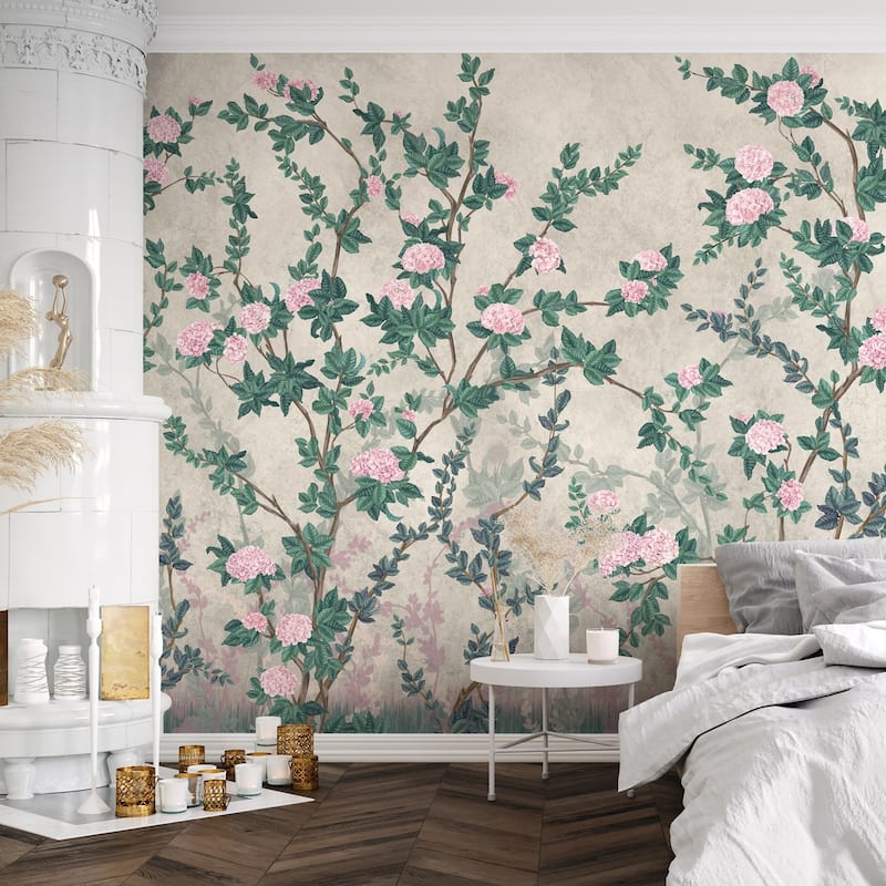 Midnight Rose Garden Vintage Charm Wallpaper Mural