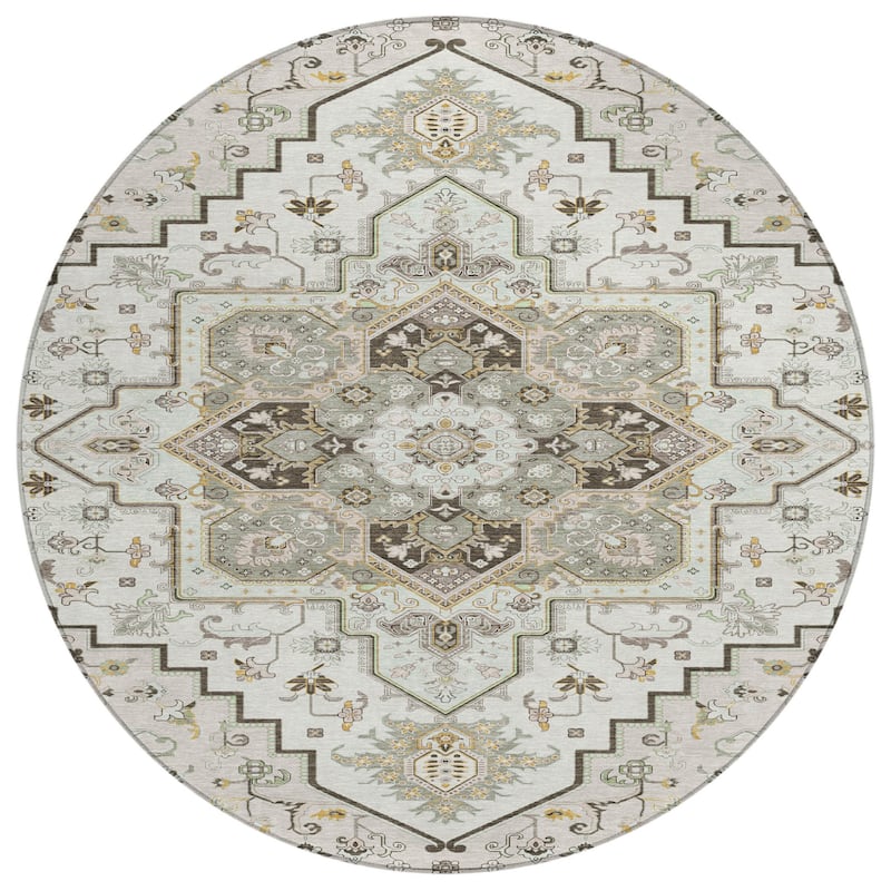 HomeRoots Oriental Traditional Rectangle Outdoor Rug