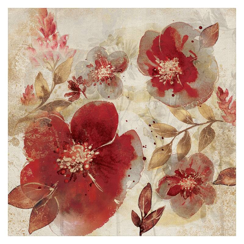 Crimson Petals A by Willowbrook Fine Art Canvas Art Print