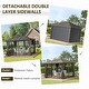 preview thumbnail 15 of 17, Outsunny Aluminum Frame Hardtop Gazebo