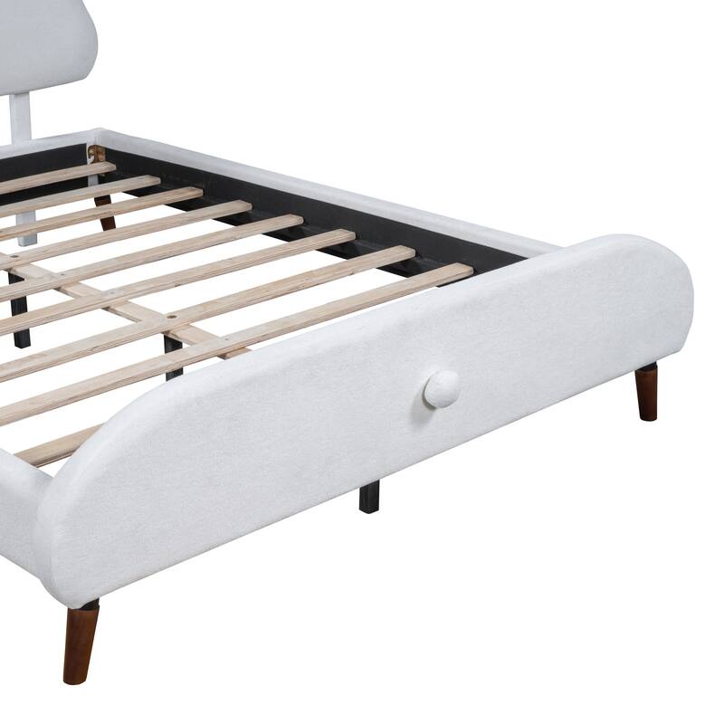 Platform Bed with Sheep-Shaped Headboard