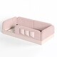 preview thumbnail 52 of 124, Twin/Full/Queen Teddy Fleece Floor Bed with Upholstered Safety Rails and Pocket