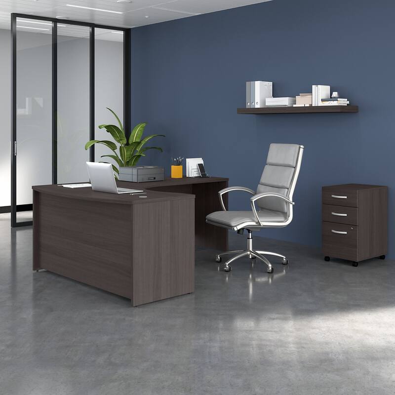 Studio C 60W Right Hand L Desk with Drawers by Bush Business Furniture