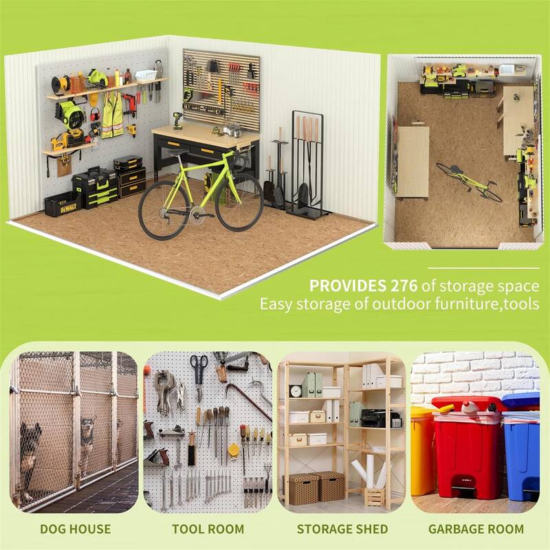 Metal Garden Sheds 10FTx12FT Outdoor Storage Shed