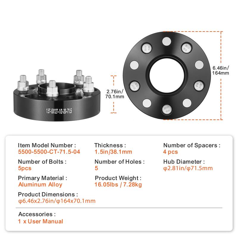 Wheel Spacers，Wheel Adapters Fit for Various Cars.