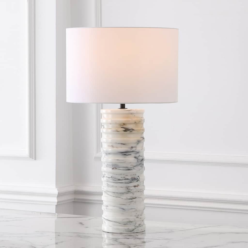 SAFAVIEH Couture Gizelle Round Marble Table Lamp - 16"W x 16"D x 29"H