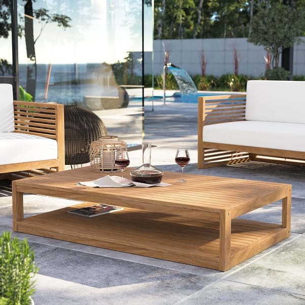 Carlsbad Teak Wood Outdoor Patio Coffee Table On Sale Bed Bath