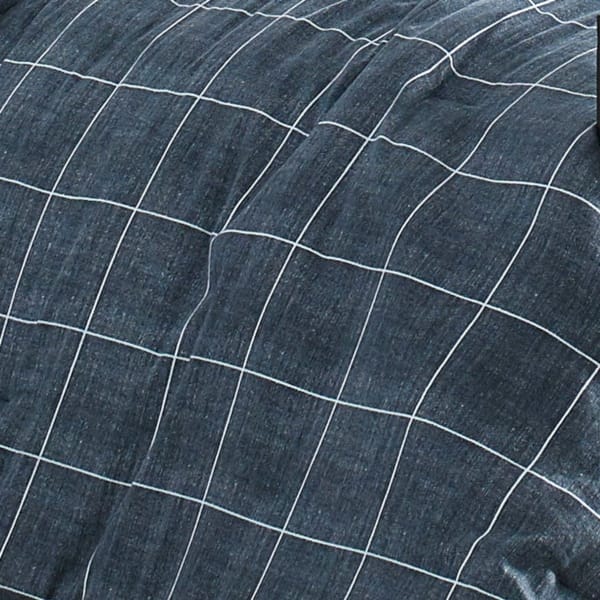 Kenneth Cole New York Holden Grid Blue Comforter Set Overstock 30567554
