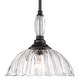 preview thumbnail 1 of 8, Golden Lighting 6952-M CLR Audra 12" Wide Pendant Matte Black